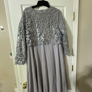 Grey Sequins Dainty Jewells Dress